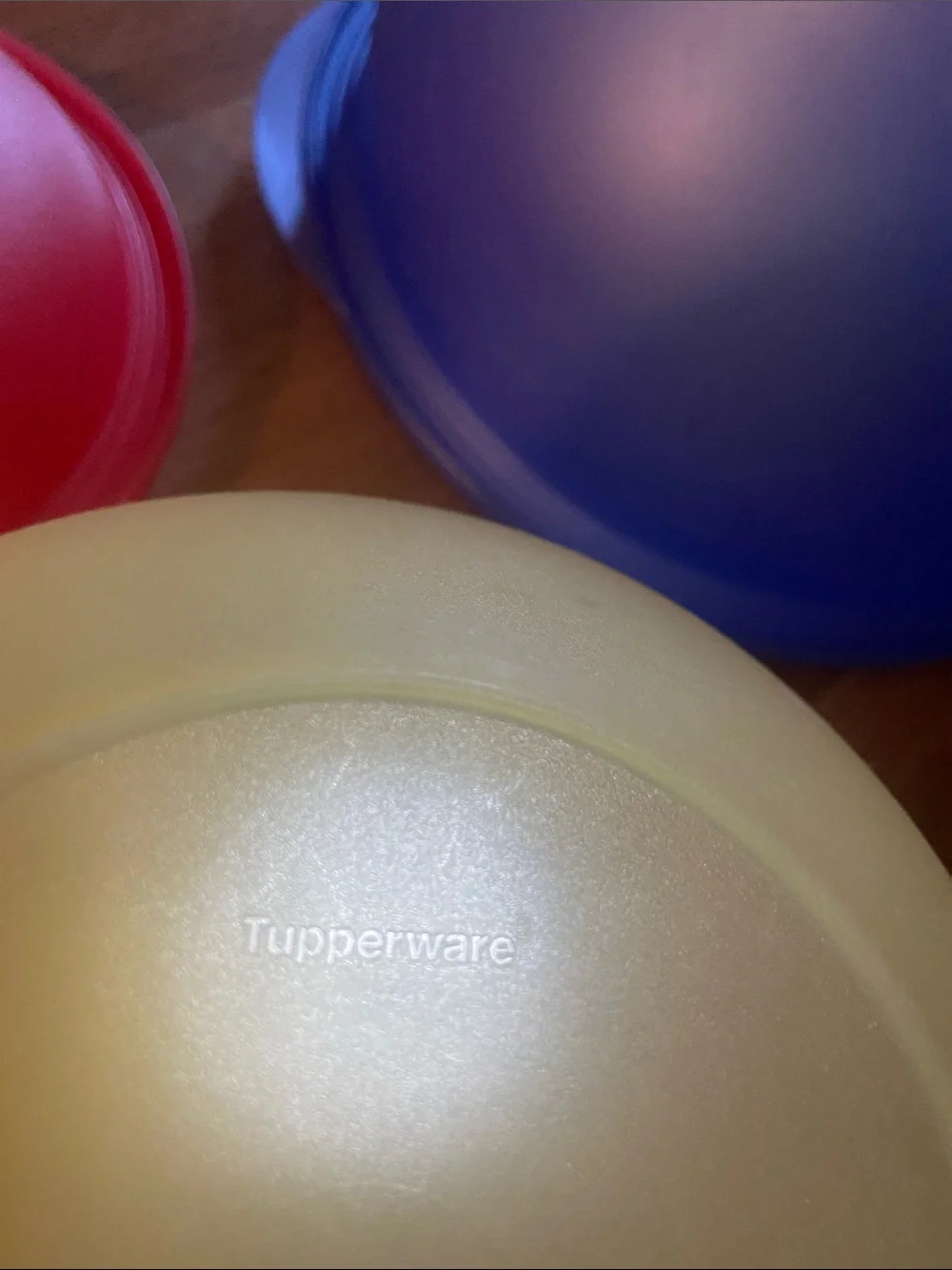 Vintage Tupperware Set 4 Nesting Plastic Food Storage Bowls 6 Airtight Lids